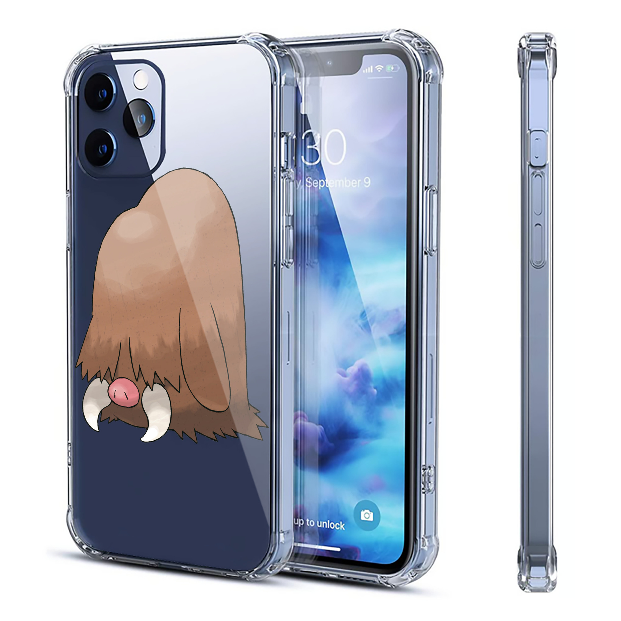 （画像用） ポケットモンスター Pokémon 【iPhone 12シリーズ対応】透明スマホケース（クリアソフトケース）